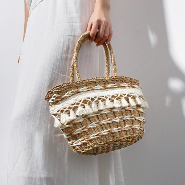 FOREST-STYLE WOVEN HOLIDAY TOTE BAG