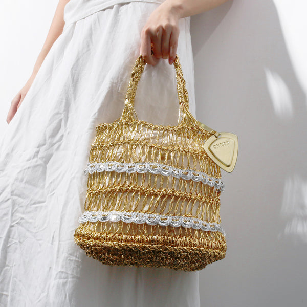 SPARKLING WOVEN TOTE BAG